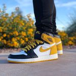Tênis Air Jordan 1 Retro High OG Yellow Ochre