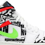 Tênis Air Jordan 1 Mid Over-Print Logos