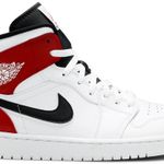 Tênis Air Jordan 1 Mid White Chicago