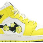 Tênis Air Jordan 1 Mid SE GS Rose Patch - Dynamic Yellow