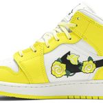 Tênis Air Jordan 1 Mid SE GS Rose Patch - Dynamic Yellow