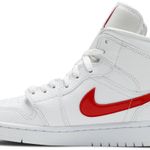 Tênis Air Jordan 1 Mid White University Red