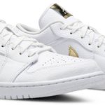 Tênis Air Jordan 1 Retro Low White Metallic Gold