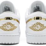 Tênis Air Jordan 1 Retro Low White Metallic Gold