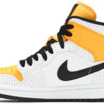 Tênis Air Jordan 1 Mid Perforated - White University Gold