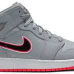 Tênis Air Jordan 1 Mid Wolf Grey Pink