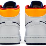 Tênis Air Jordan 1 Mid White Deep Royal Blue
