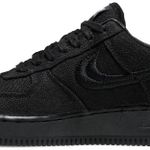 Tênis Nike Stussy x Air Force 1 Low Triple Black