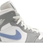 Tênis Air Jordan 1 Mid Wolf Grey Aluminum