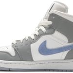 Tênis Air Jordan 1 Mid Wolf Grey Aluminum