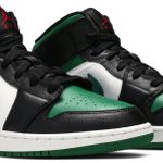 Tênis Air Jordan 1 Mid GS Black Pine Green