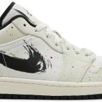 Tênis Air Jordan 1 Low Brushstroke Swoosh - Paint Splatter