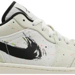 Tênis Air Jordan 1 Low Brushstroke Swoosh - Paint Splatter