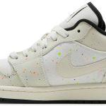 Tênis Air Jordan 1 Low Brushstroke Swoosh - Paint Splatter