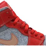 Tênis  Air Jordan 1 Mid Denim Red