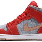 Tênis  Air Jordan 1 Mid Denim Red