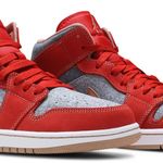 Tênis  Air Jordan 1 Mid Denim Red