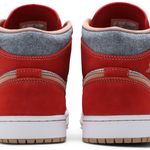 Tênis  Air Jordan 1 Mid Denim Red