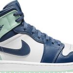Tênis  Air Jordan 1 Mid Blue Mint
