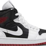 Tênis  Air Jordan 1 Mid SE White Black Gym Red