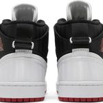 Tênis  Air Jordan 1 Mid SE White Black Gym Red
