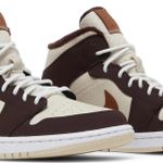 Tênis Air Jordan 1 Mid SE Cream Dark Chocolate