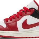 Tênis Air Jordan 1 Low White Gym Red