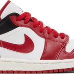 Tênis Air Jordan 1 Low White Gym Red