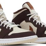 Tênis Air Jordan 1 Mid SE Cream Dark Chocolate