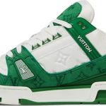 Tênis Louis Vuitton Louis Vuitton Trainer Green Monogram Denim