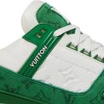 Tênis Louis Vuitton Louis Vuitton Trainer Green Monogram Denim