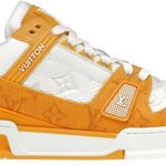 Tênis Louis Vuitton Louis Vuitton Trainer Yellow Monogram Denim