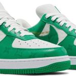 Tênis Nike Louis Vuitton x Air Force 1 Low White Gym Green