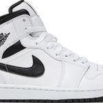 Tênis Air Jordan 1 Mid White Black