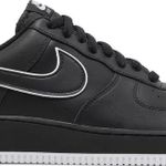 Tênis Nike Air Force 1 '07 Black White Outlined Swoosh