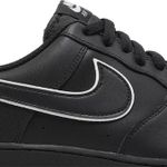 Tênis Nike Air Force 1 '07 Black White Outlined Swoosh