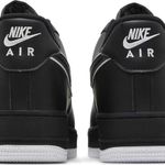 Tênis Nike Air Force 1 '07 Black White Outlined Swoosh