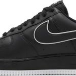 Tênis Nike Air Force 1 '07 Black White Outlined Swoosh