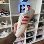 Tênis Adidas Samba OG Crystal White Preloved Red (PRONTA ENTREGA)