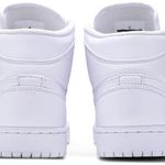 Tênis Air Jordan 1 Mid Triple White 2018