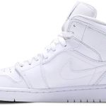 Tênis Air Jordan 1 Mid Triple White 2018