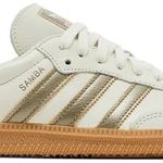 Tênis Adidas Samba OG Off White Wonder Gold Metallic