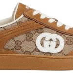 Tênis Gucci G75 Interlocking G - Brown Suede