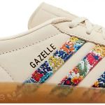 Tênis Adidas Liberty London x Wmns Gazelle Indoor Floral Embroidery - Off White