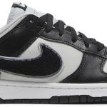 Tênis Nike Dunk Low Chenille Swoosh - Black Grey Fog