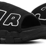 Slide Air More Uptempo Black - Grey Sole