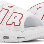 Slide Air More Uptempo White University Red