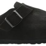 Slide Birkenstock Boston Suede Leather Suede Black