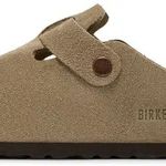 Slide Birkenstock  Boston Soft Footbed Suede  Taupe