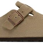 Slide Birkenstock  Boston Soft Footbed Suede  Taupe